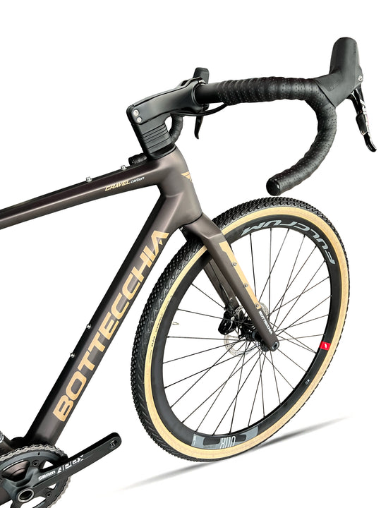 BOTTECCHIA Gravel carbone 49ap sram apex marron/cream